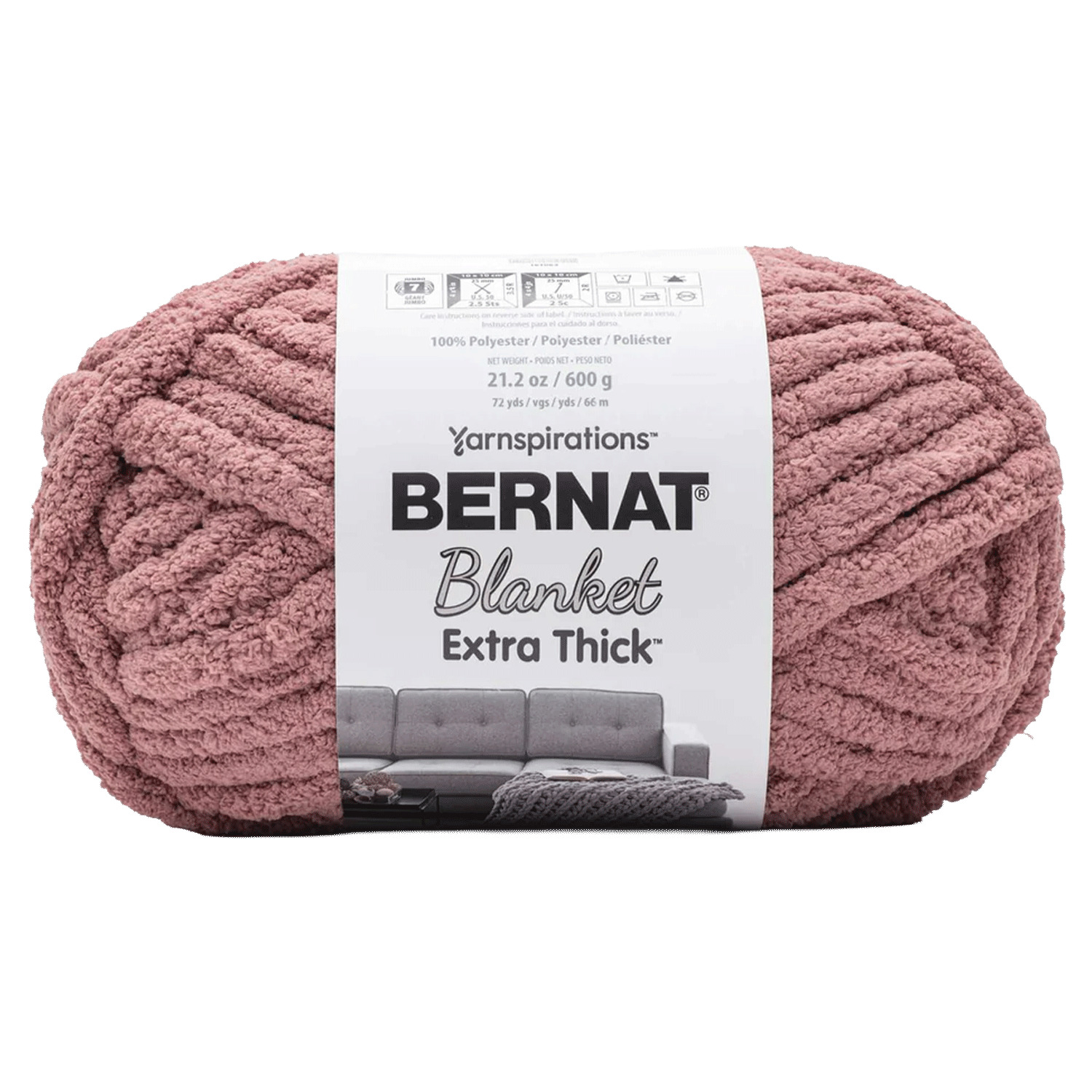 Bernat Blanket Extra Thick - Yarn, Rose
