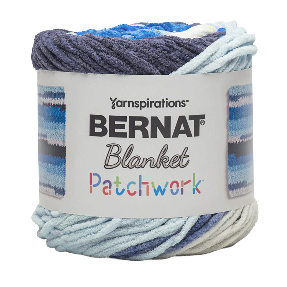 Bernat Blanket Patchwork - Vagues d'oc&eacute;an