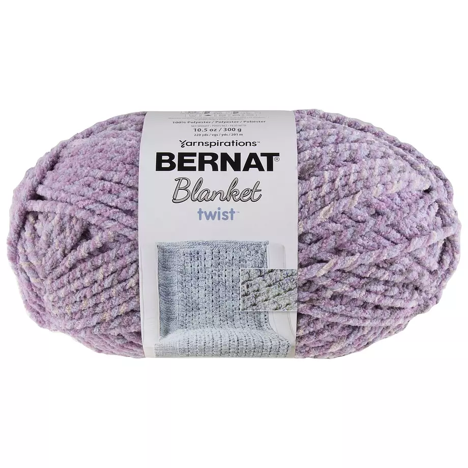 Bernat Blanket Twist - Yarn, purple haze
