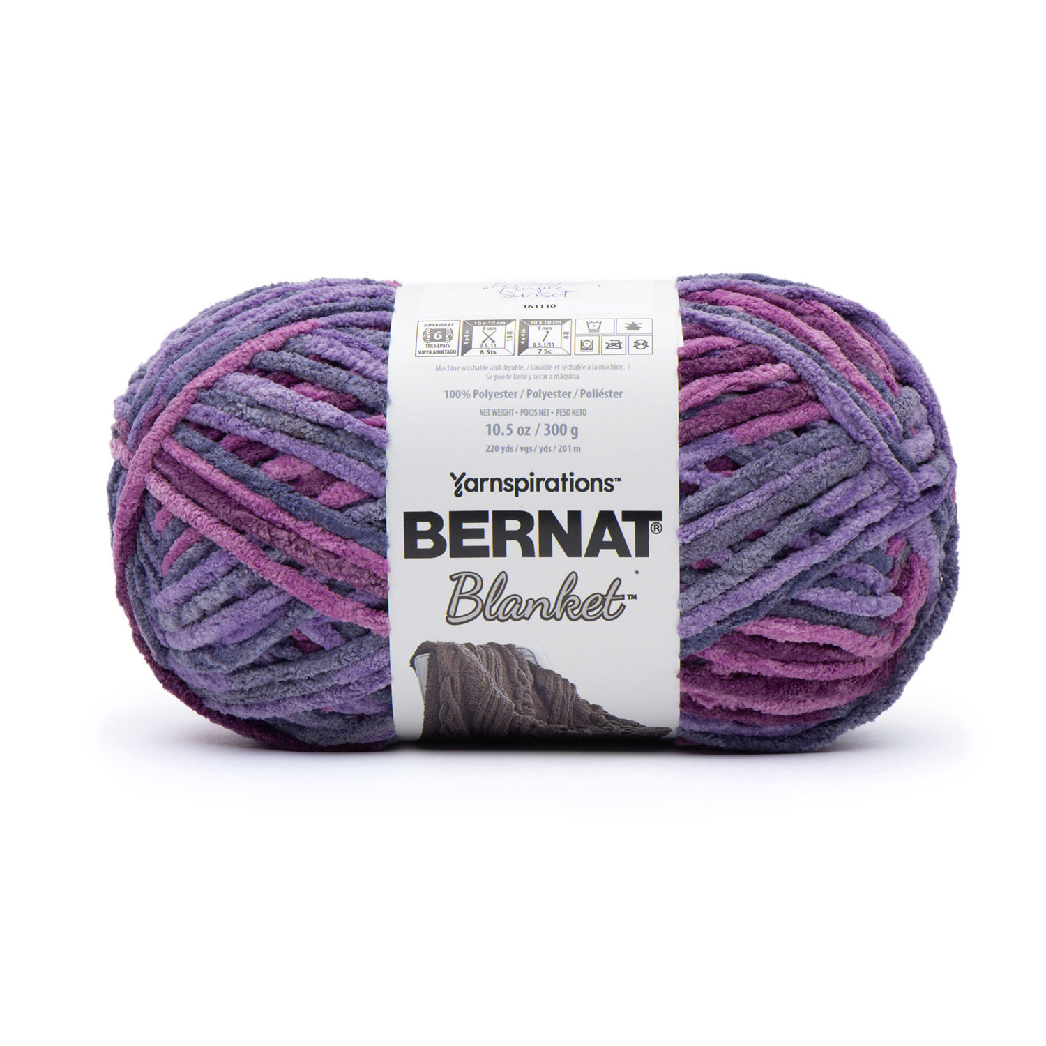 Bernat Blanket - Yarn, purple sunset