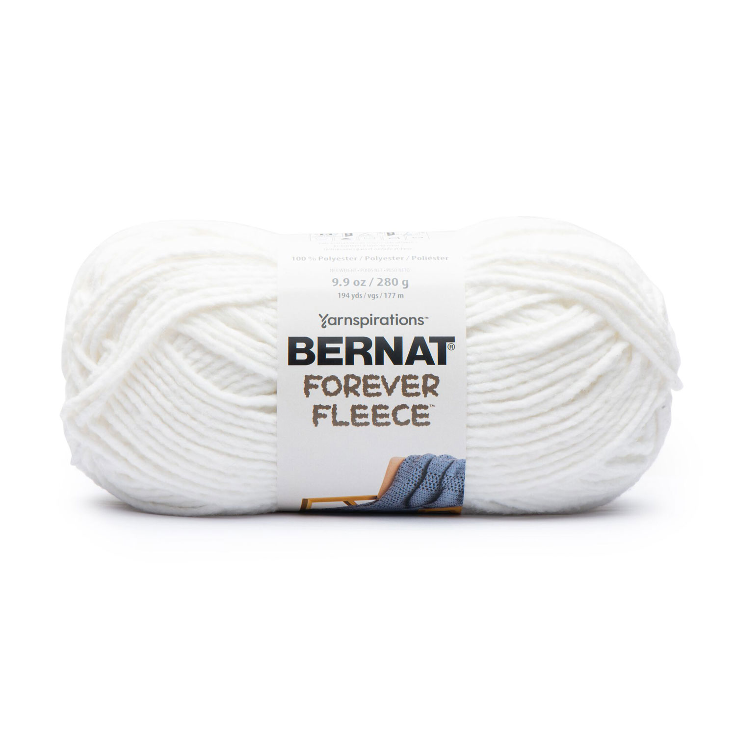 Bernat Forever Fleece - Yarn, white noise