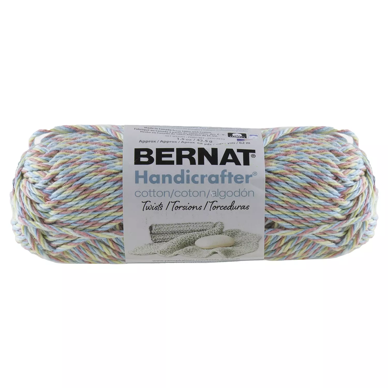 Bernat Handicrafter - Cotton yarn, candy sprinkles lighter