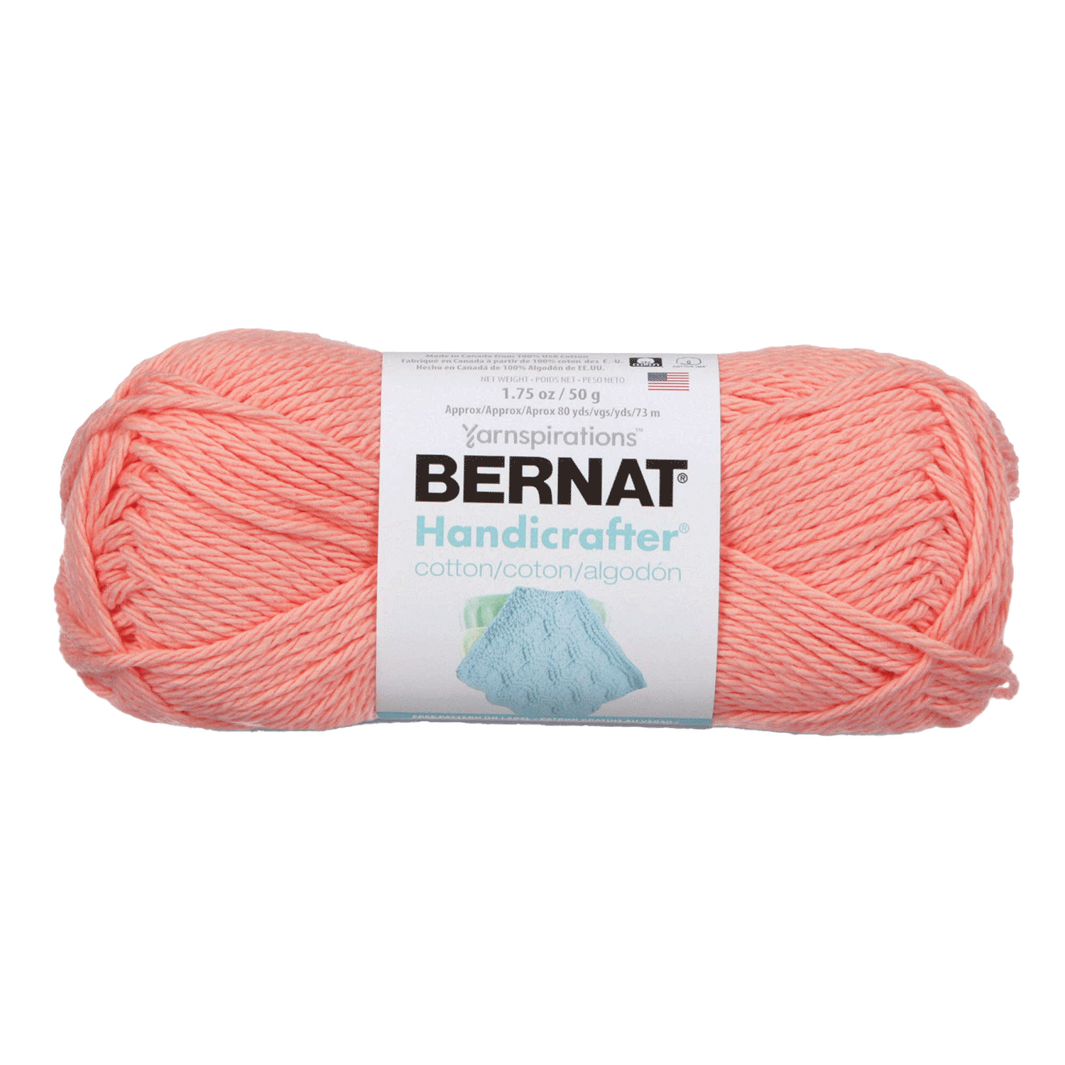 Bernat Handicrafter - Cotton yarn, Coral rose