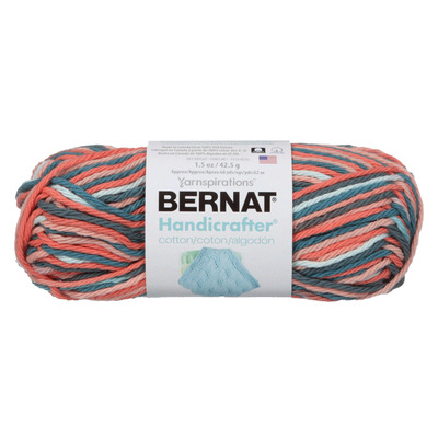 Bernat Handicrafter - Cotton yarn, Coral sea ombré