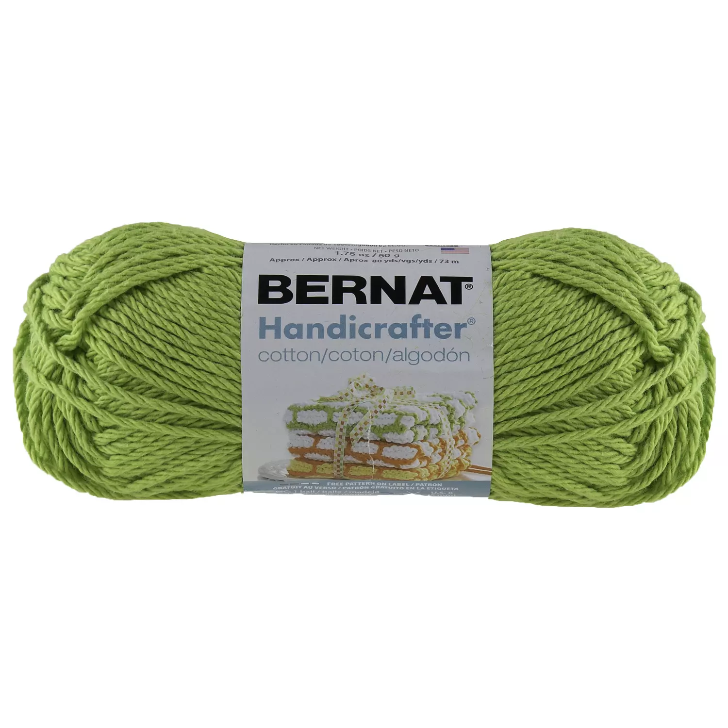 Bernat Handicrafter - Cotton yarn, hot green