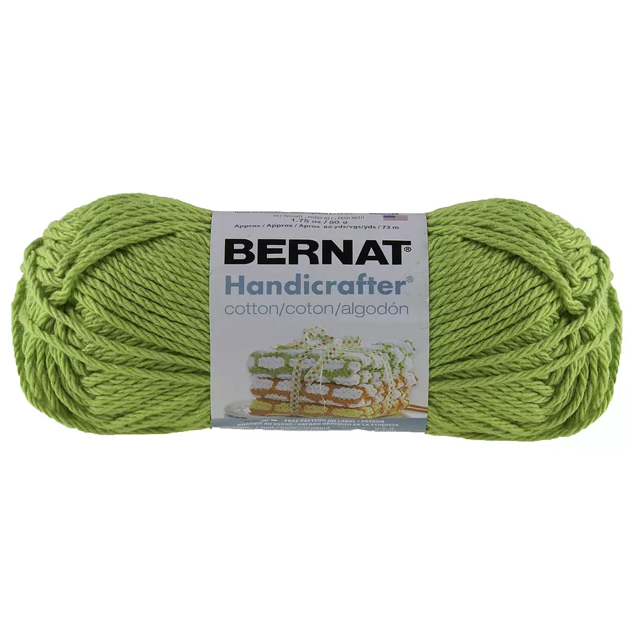 Bernat Handicrafter - Cotton yarn, hot green