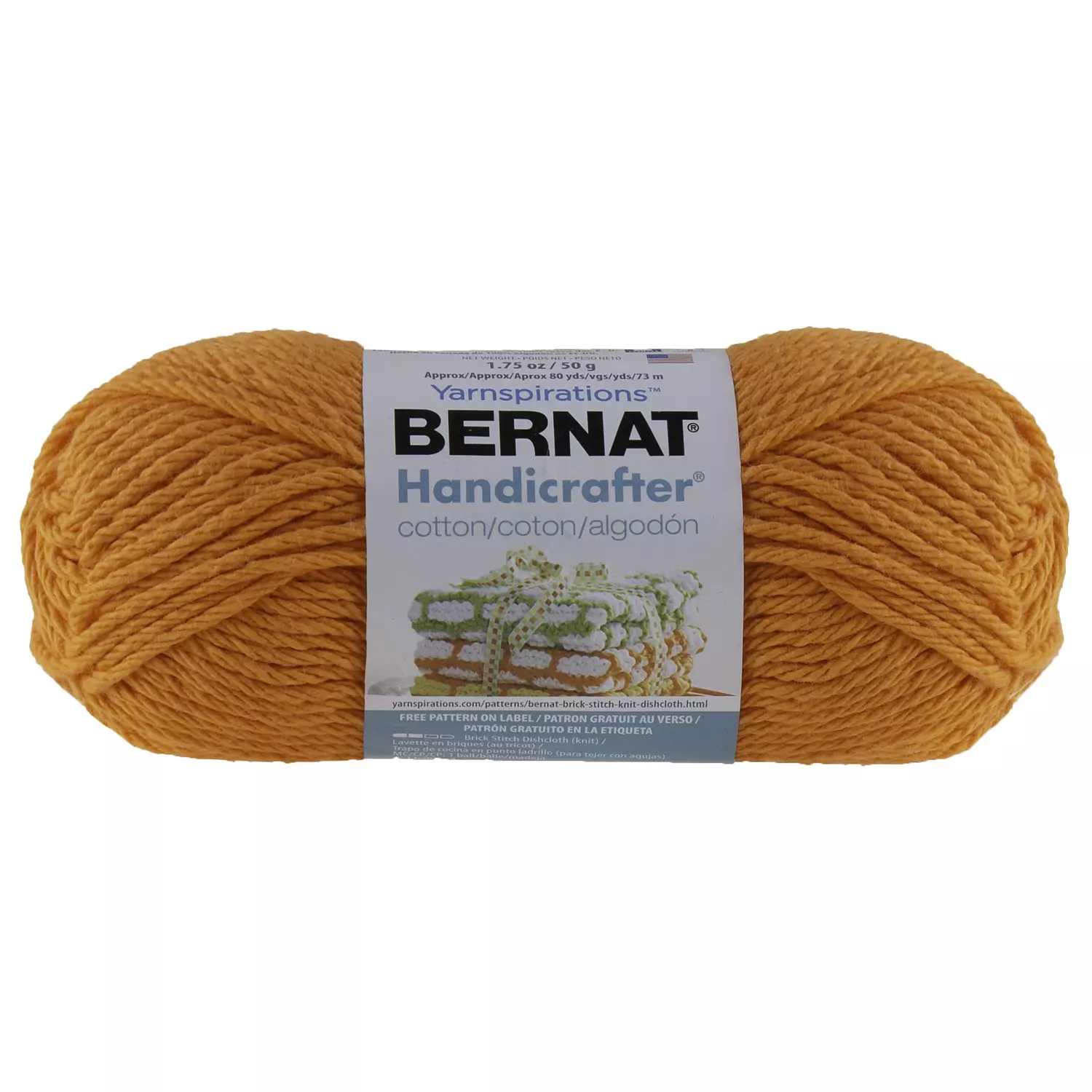 Bernat Handicrafter - Cotton yarn, hot orange