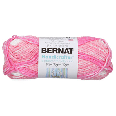Bernat Handicrafter - Cotton yarn, Pinky stripes