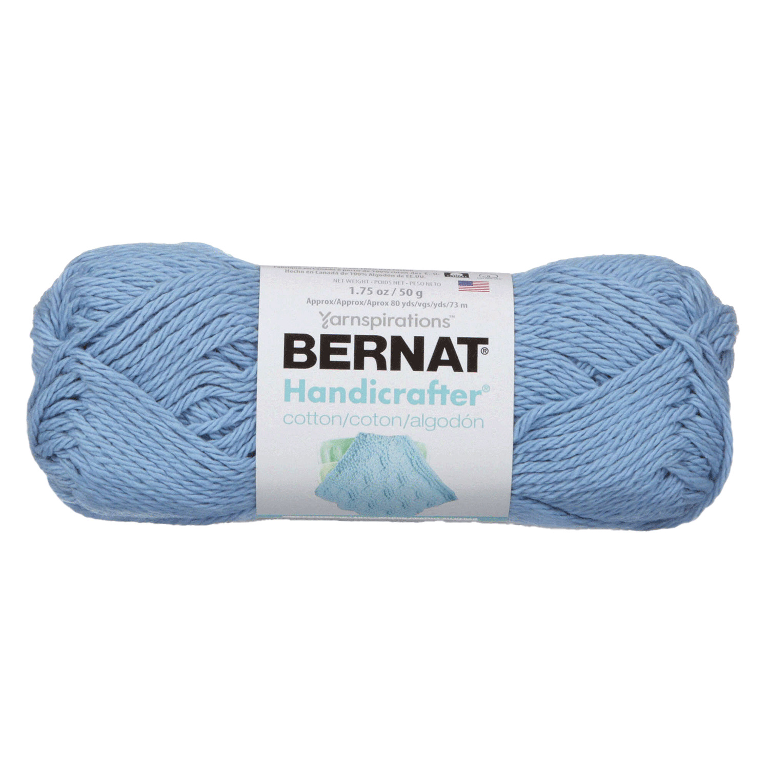 Bernat Handicrafter - Laine en coton, Bleu français