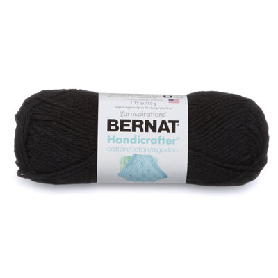 Bernat Handicrafter - Laine en coton, noir reglisse
