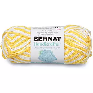 Bernat Handicrafter - Laine en coton, tourbillon de citron ombrage