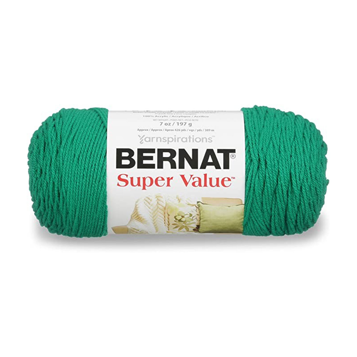 Bernat Premium - Worsted-weight acrylic yarn, kelly green