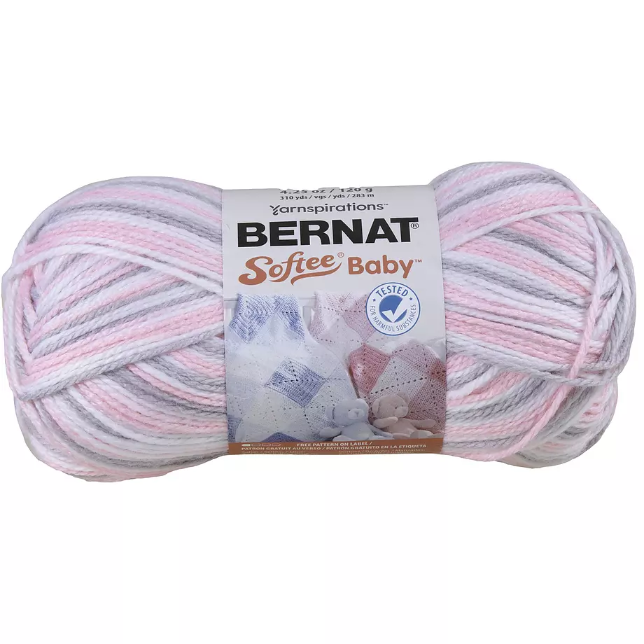 Bernat Softee Baby - Acrylic Baby Yarn, pink flannel yarn