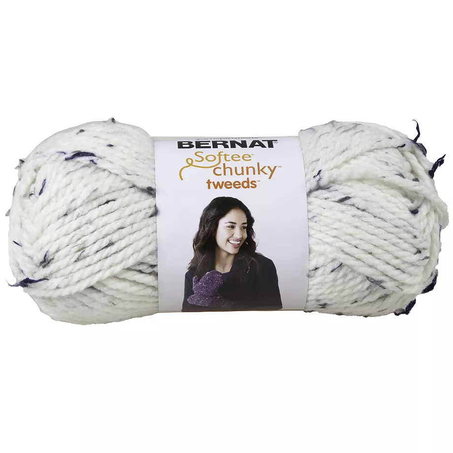 Bernat Softee Chunky Tweeds - Yarn, midnight white yarn