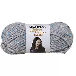 Bernat Softee Chunky Tweeds - Yarn, soft grey tweed