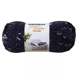 Bernat Softee Chunky Tweeds - Yarn, tweed blue