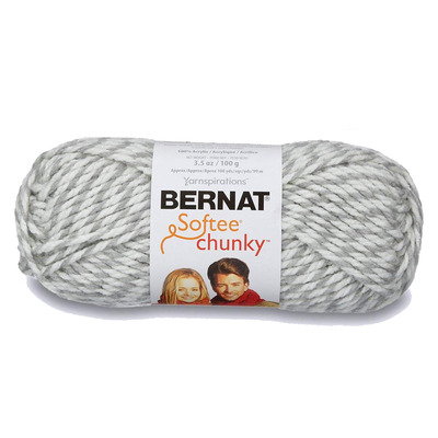 Bernat - Softee Chunky - Yarn, Grey ragg