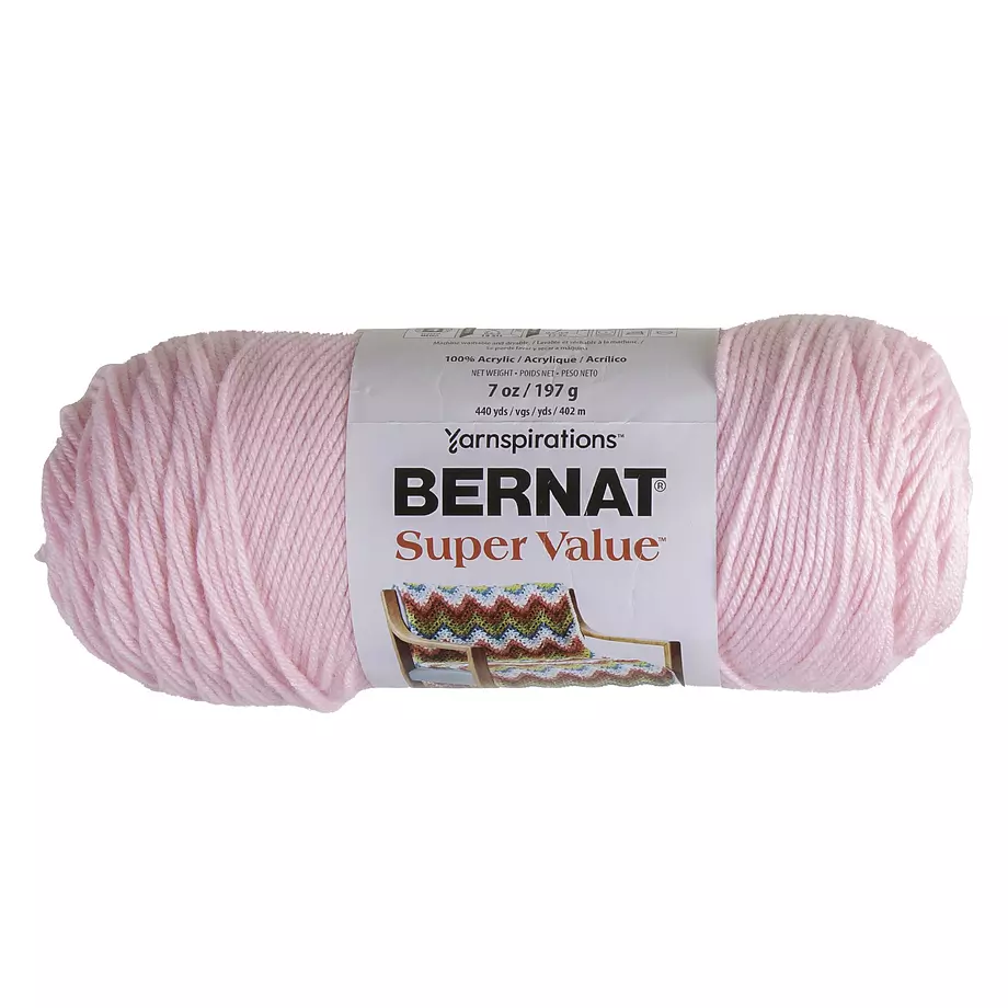 Bernat Super Value - Acrylic yarn, baby pink