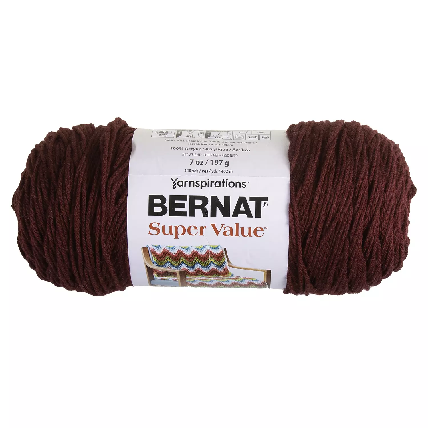 Bernat Super Value - Acrylic yarn, burgundy
