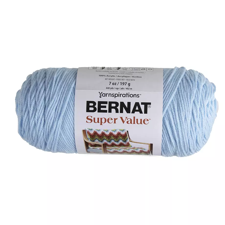 Bernat Super Value - Acrylic yarn, cool blue