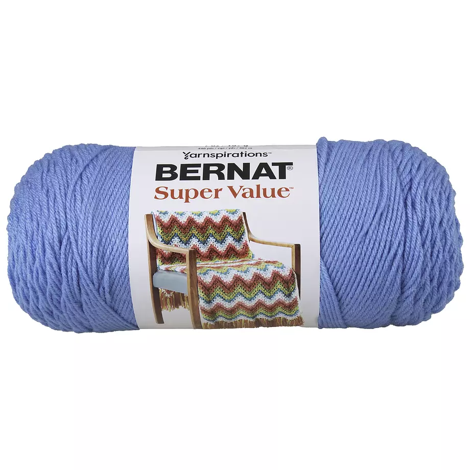 Bernat Super Value - Acrylic yarn, hot blue