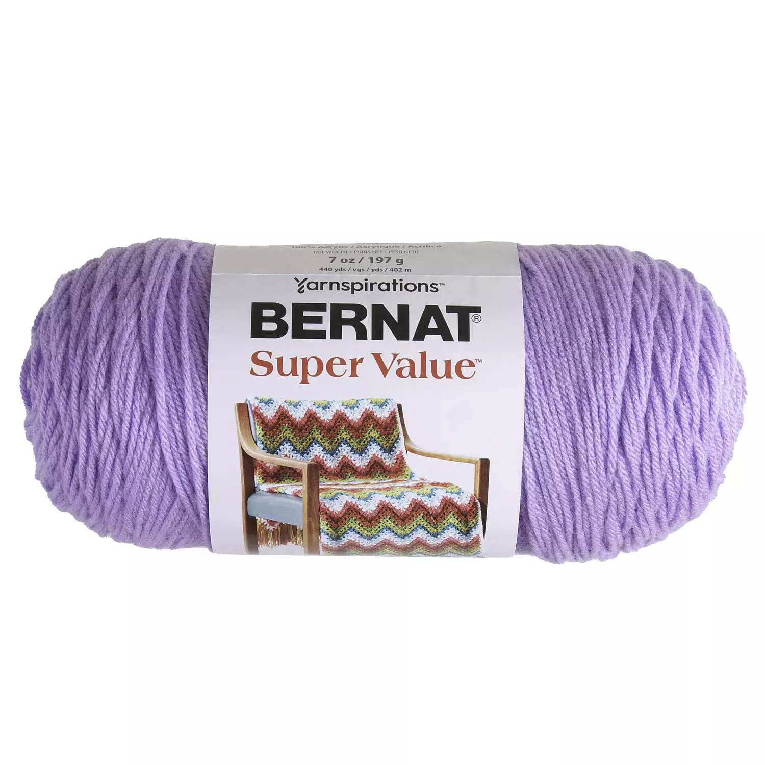 Super Value Solid Yarn Lilac 057355243613