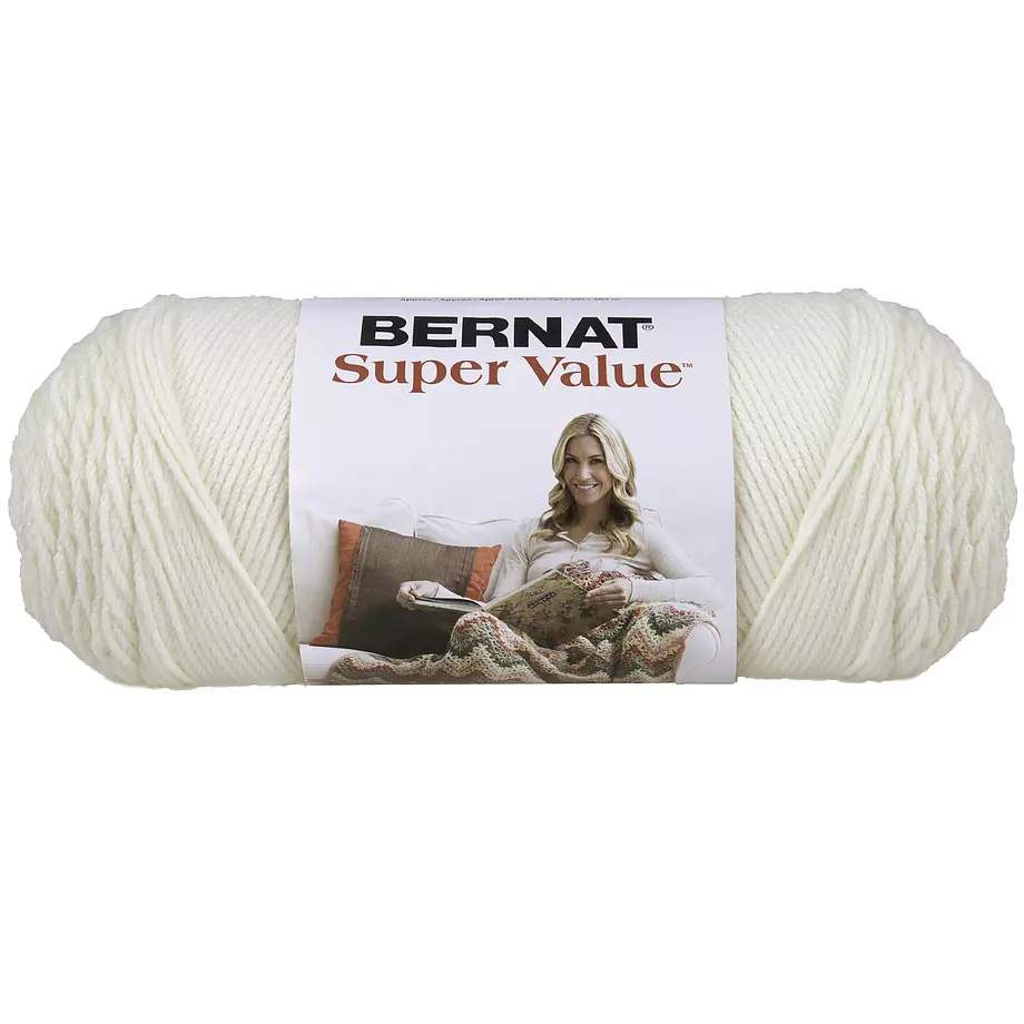 Bernat Super Value - Acrylic yarn, natural