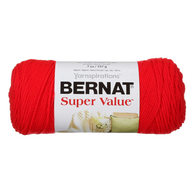Bernat - Super Value - Acrylic yarn, True red