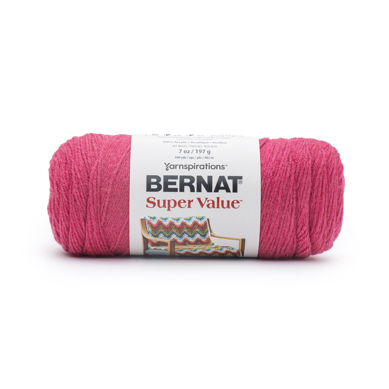Bernat Super Value - Acrylic yarn, Tulip pink