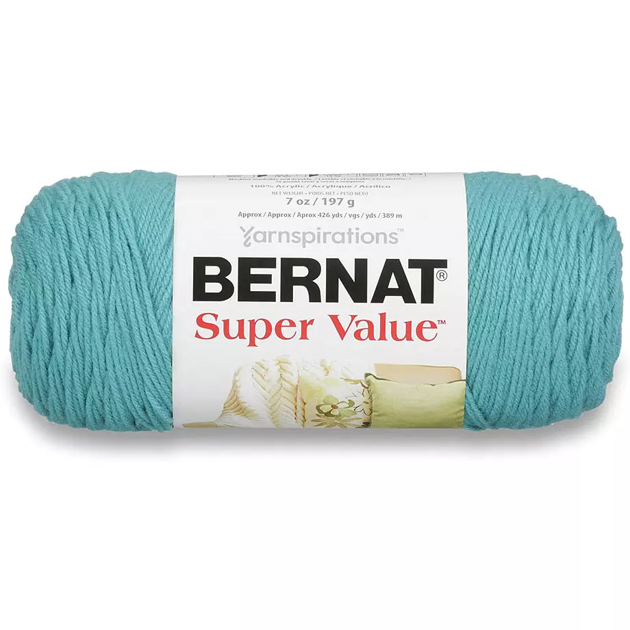 Bernat Super Value - Laine acrylique, aqua