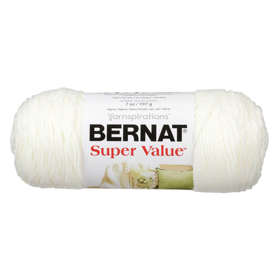 Bernat - Super Value - Laine acrylique, Blanc d'hiver
