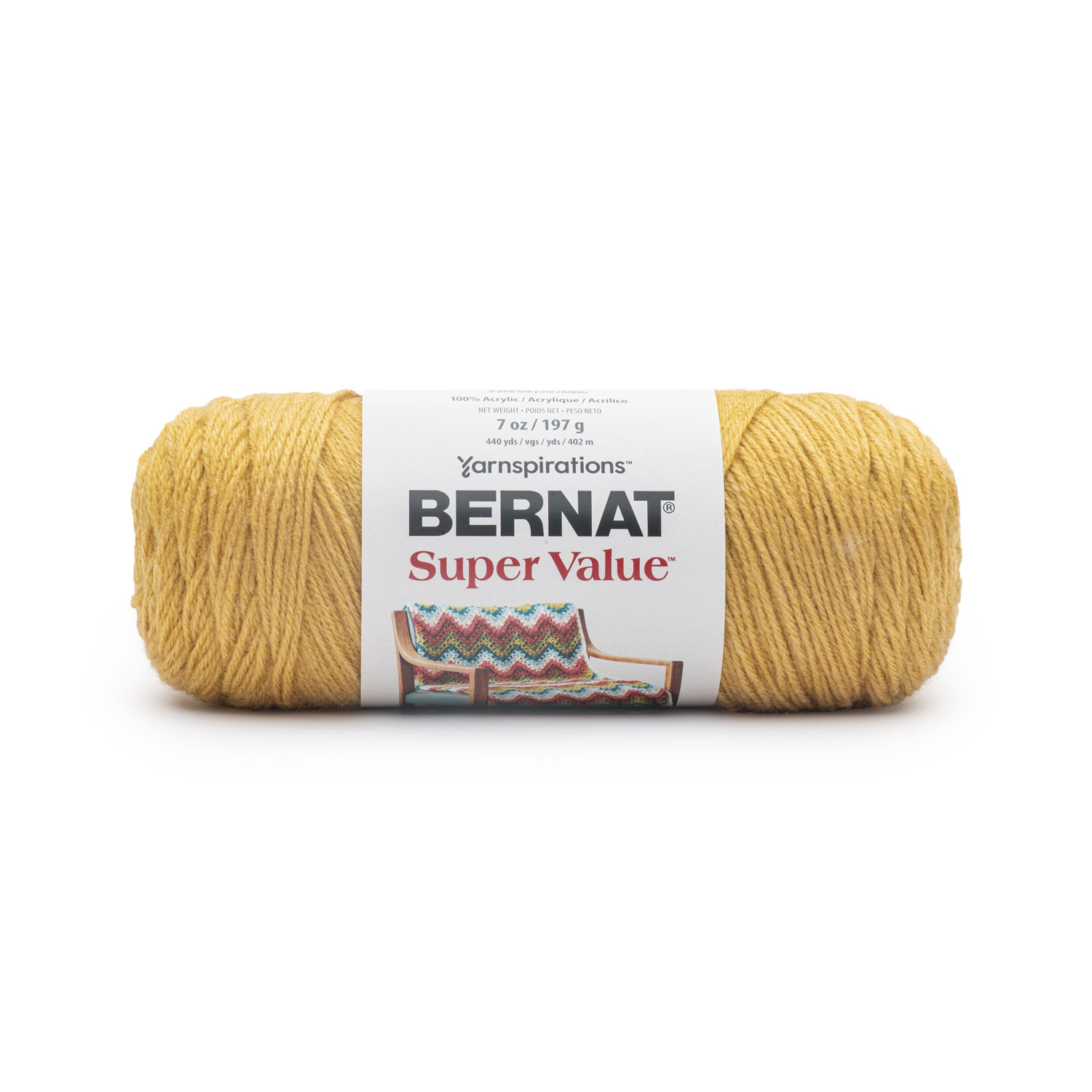 Bernat Super Value - Laine acrylique, curry