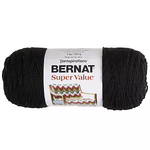 Bernat Super Value - Laine acrylique, noir