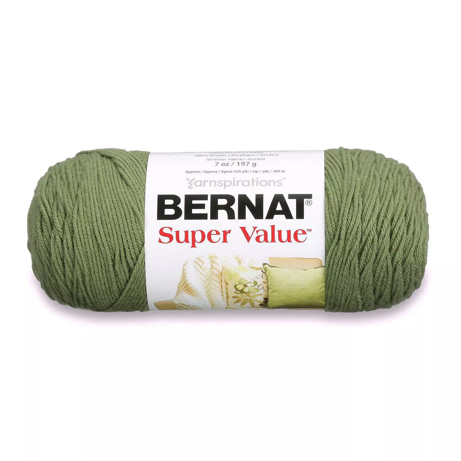 Bernat Super Value - Laine acrylique, vert forêt