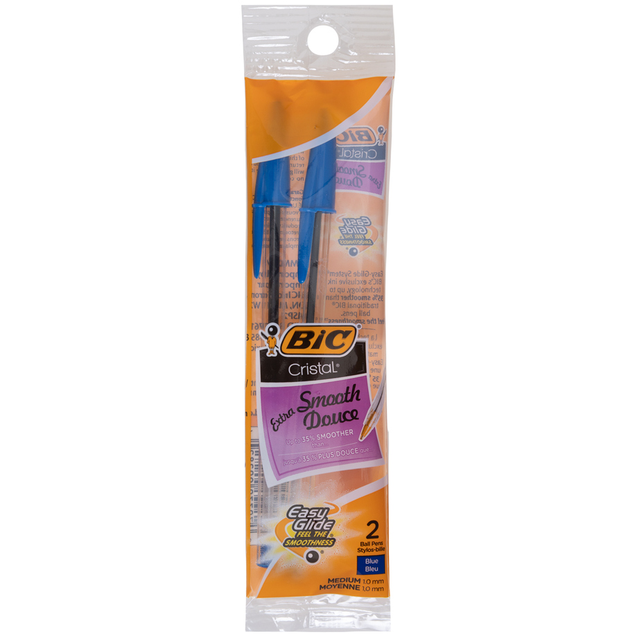 BIC - Cristal medium point ball pens, pk. of 2
