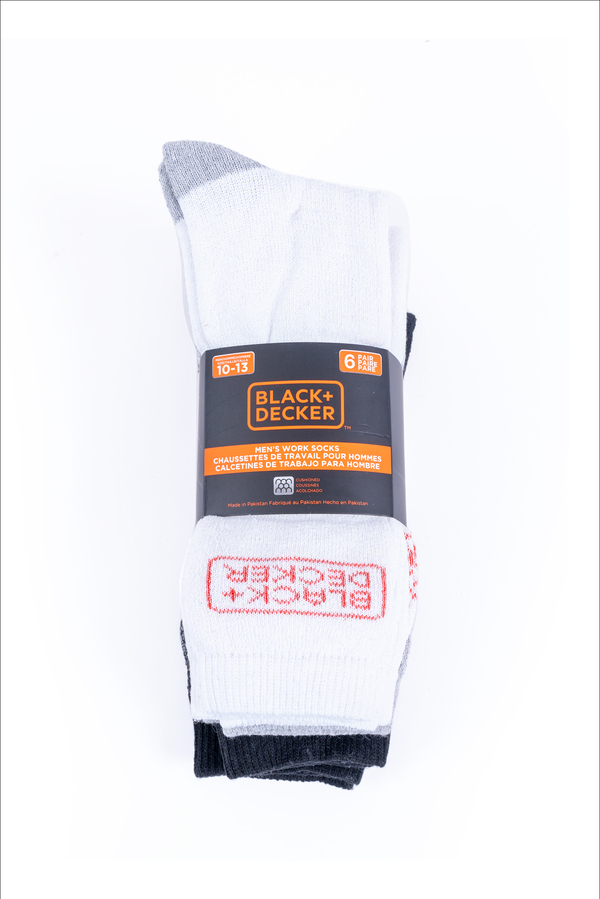 Black & Decker - Men's work socks, 6 pairs