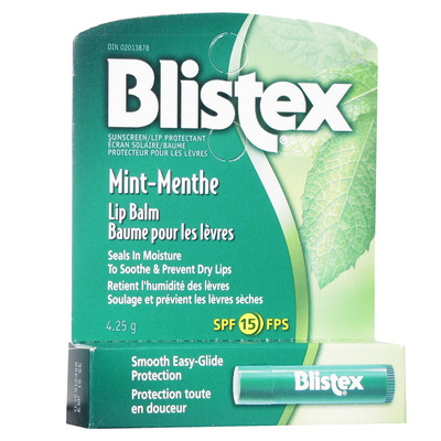 Blistex - Baume protecteur à lèvres avec écran solaire FPS 15 - Menthe