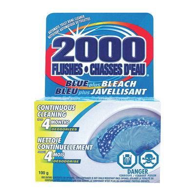 Blue toilet cleaner, 2000 flushes