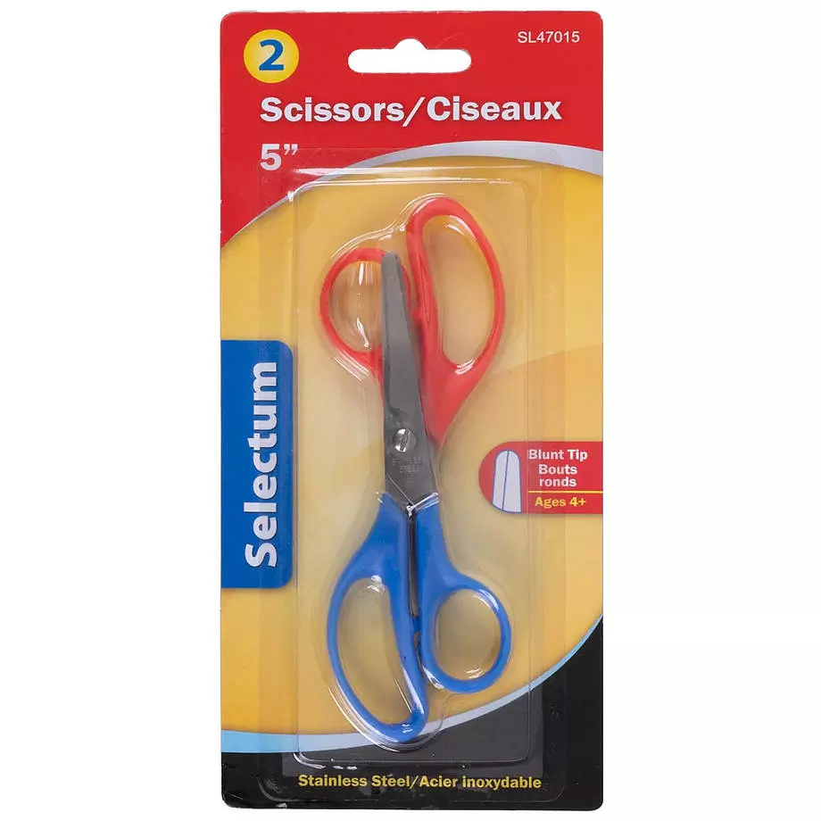Blunt tip scissors, 5", pk. of 2