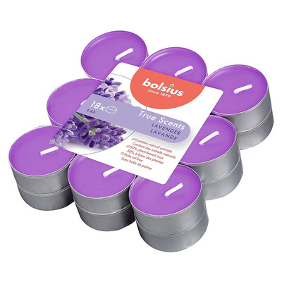 Bolsius - True Scents fragranced tealights, pk. of 18 - Lavender