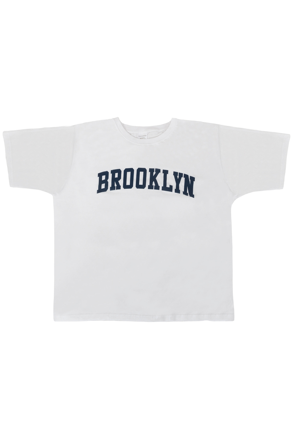Brooklyn, crewneck cotton t-shirt - White - Plus Size