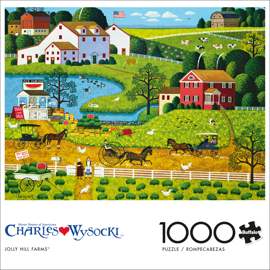 Buffalo Games - Puzzle, Charles Wysocki, Jolly Hills Farm, 1000 pcs