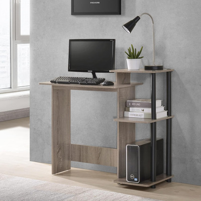 Bureau compact avec &eacute;tag&egrave;res