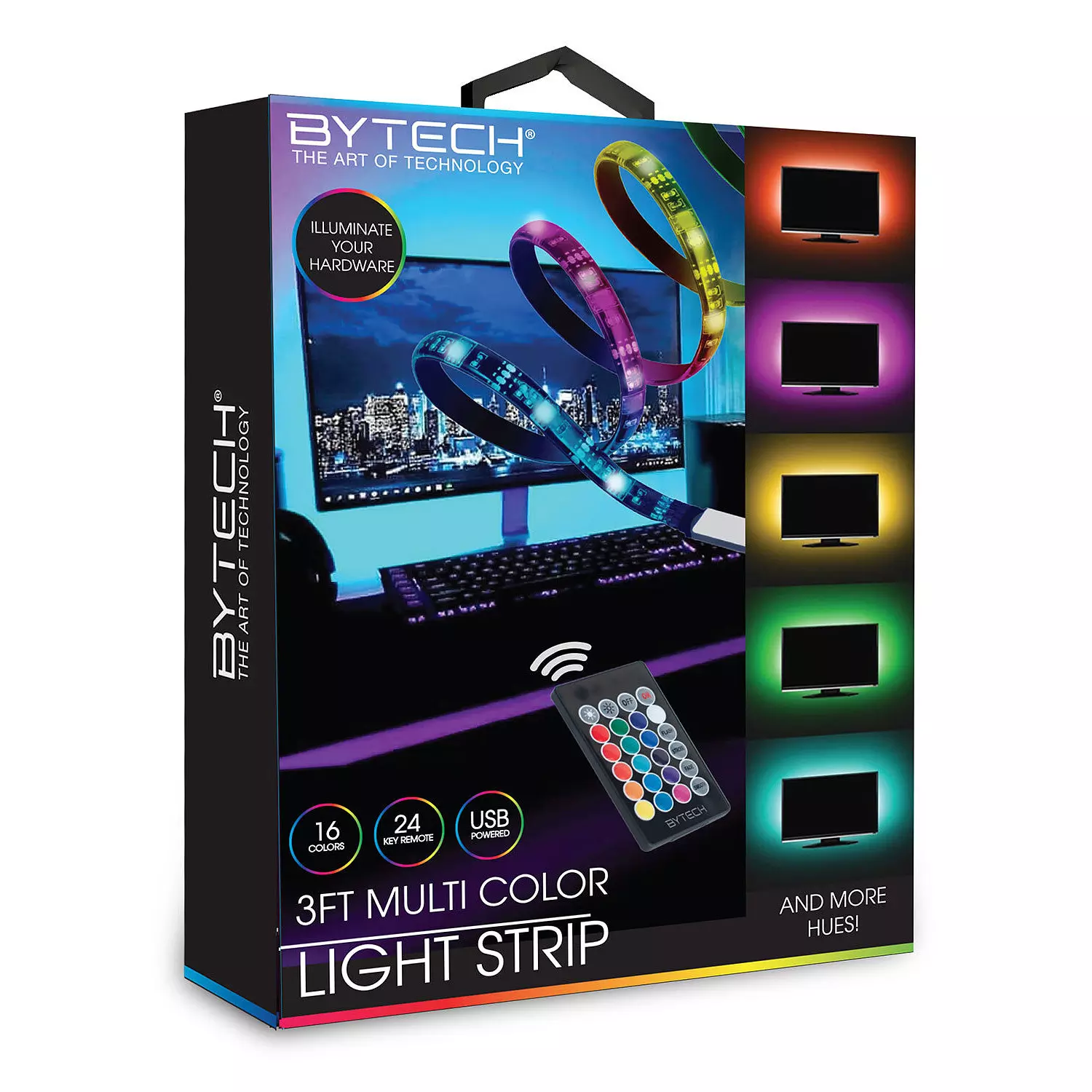 Bytech - 3Ft multi colour LED light strip