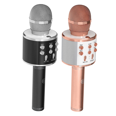 Bytech - Biconic - Ens. de microphones karaoké sans fil avec haut-parleur Bluetooth intégré
