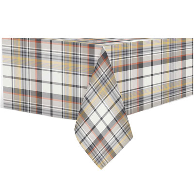 CABIN Collection - Fabric tablecloth - Orange hint plaid