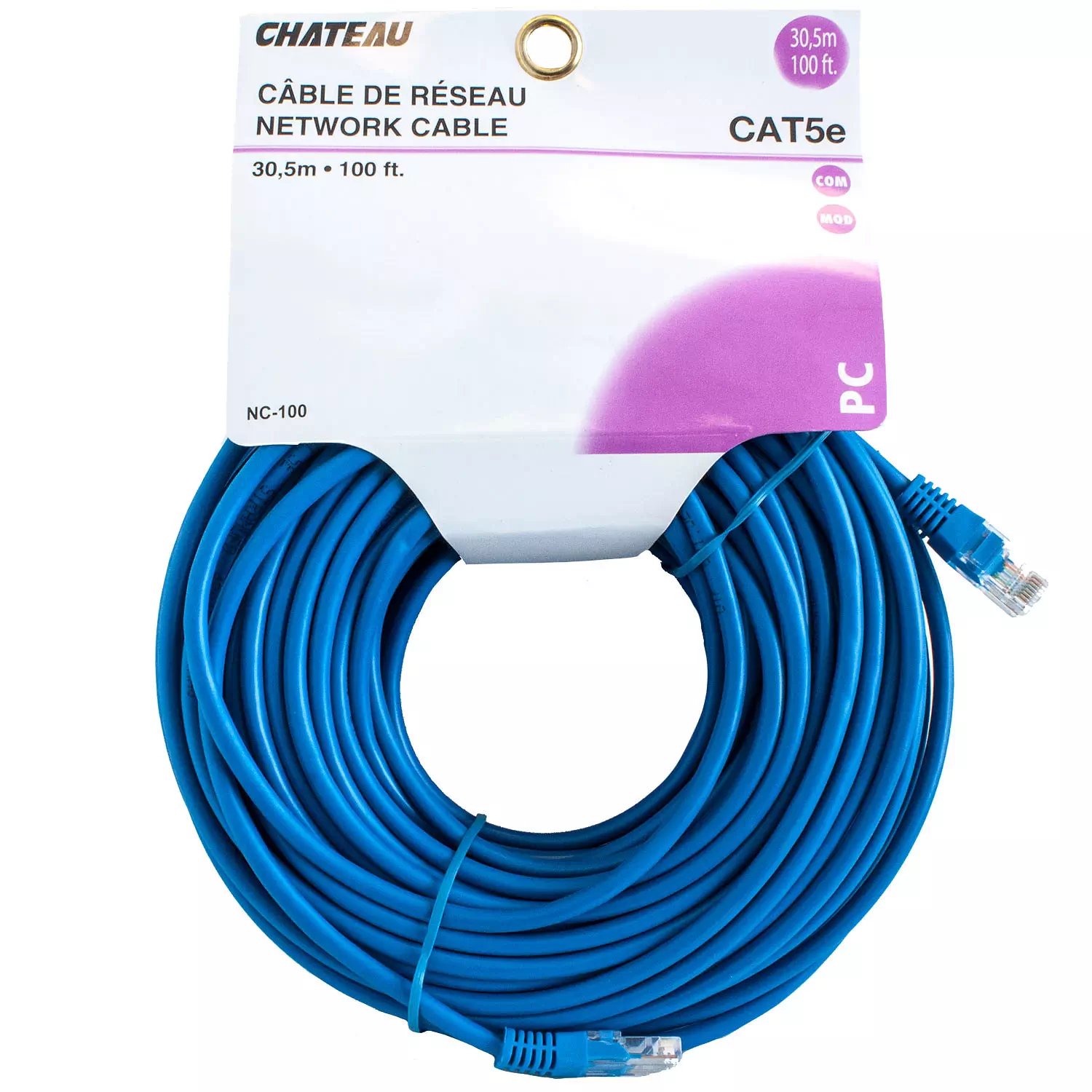 C&acirc;ble de r&eacute;seau CAT5e, 30,5m (100pi)