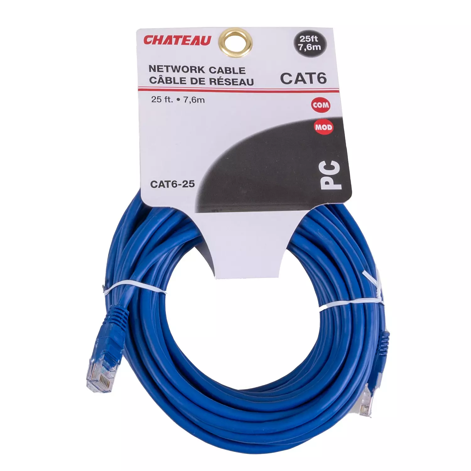 C&acirc;ble de r&eacute;seau CAT6, 7,6m (25pi)