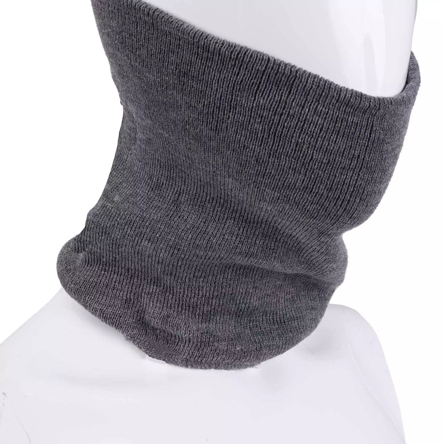 Cache-cou en tricot extensible, gris