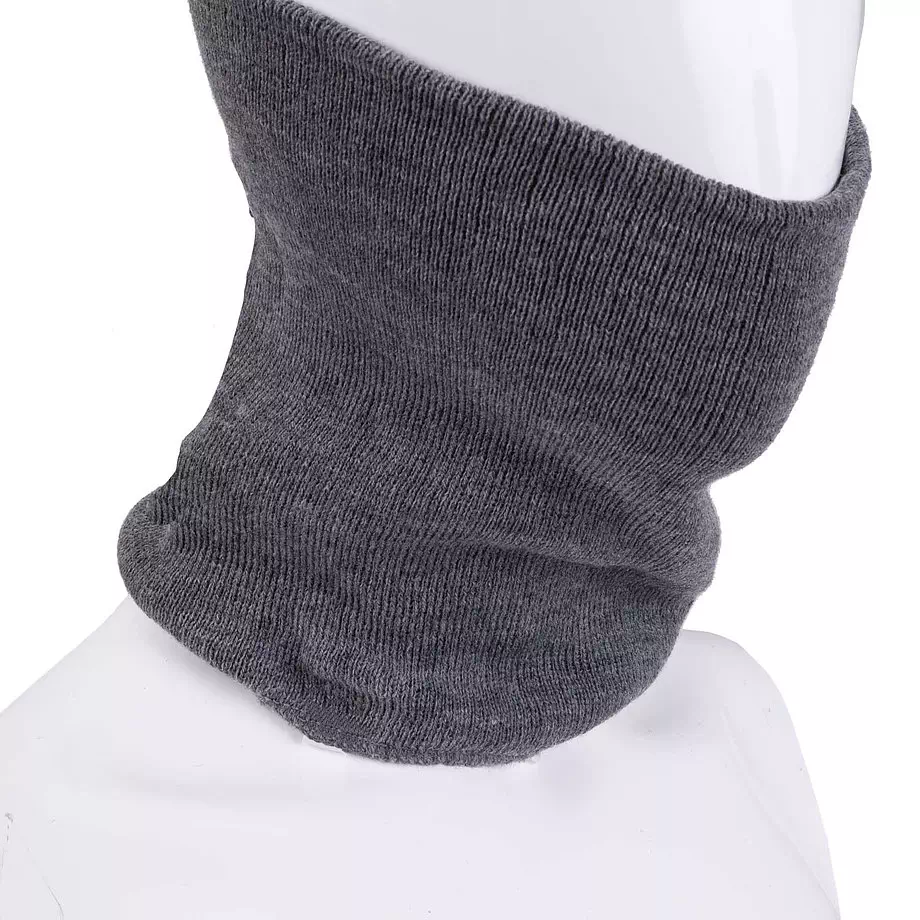 Cache-cou en tricot extensible, gris